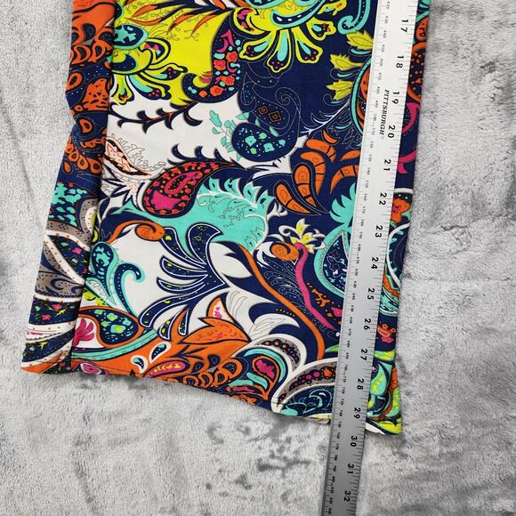 WinWin Pants Womens S-M Multicolor Floral Paisley High Waist Wide Leg Palazzo - Picture 8 of 10